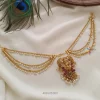 Traditional Hair Brooch with Pearl Layer Chain