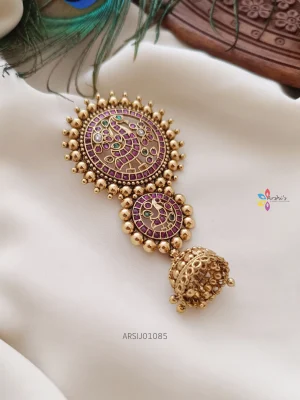 Round Peacock Design Hair Accessorie