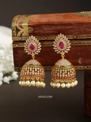 Pretty Multi Color Stone Jhumka
