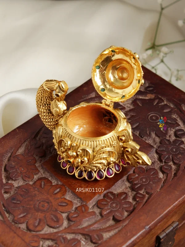 Adorable Peacock Design Kumkum Box