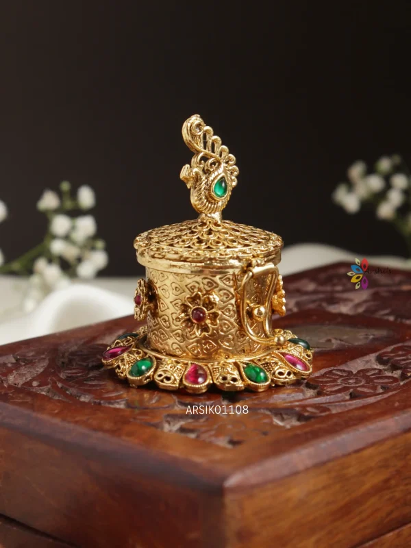 Attractive Peacock Kumkum Box