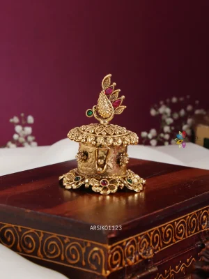 Beautiful Peacock Kumkum Box