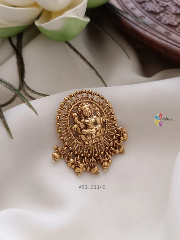 Round Lakshmi Design Hair Accessory