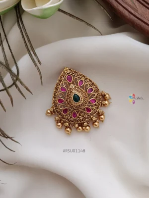 Kemp Stone with Gold Bead Hair Accessory