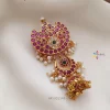 Kemp Stone Jhumka Hangging Hair Accessory