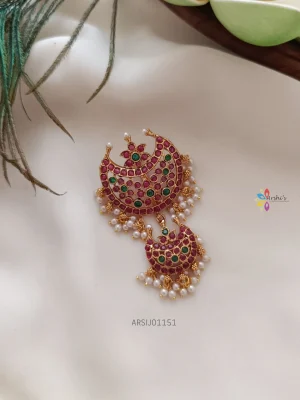 Half Moon Kemp Stone Pearls Hair accessory