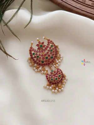 Half Moon Kemp Stone Pearls Hair accessory