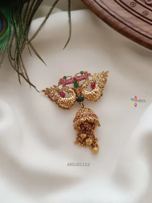 Dual Peacock Design Butta Hanging Hair accessory