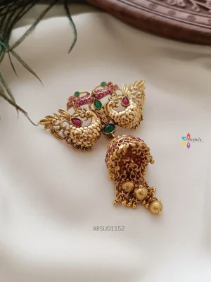 Dual Peacock Design Butta Hanging Hair accessory