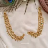 Three Layer Gold with Green Bead Drop Mattal