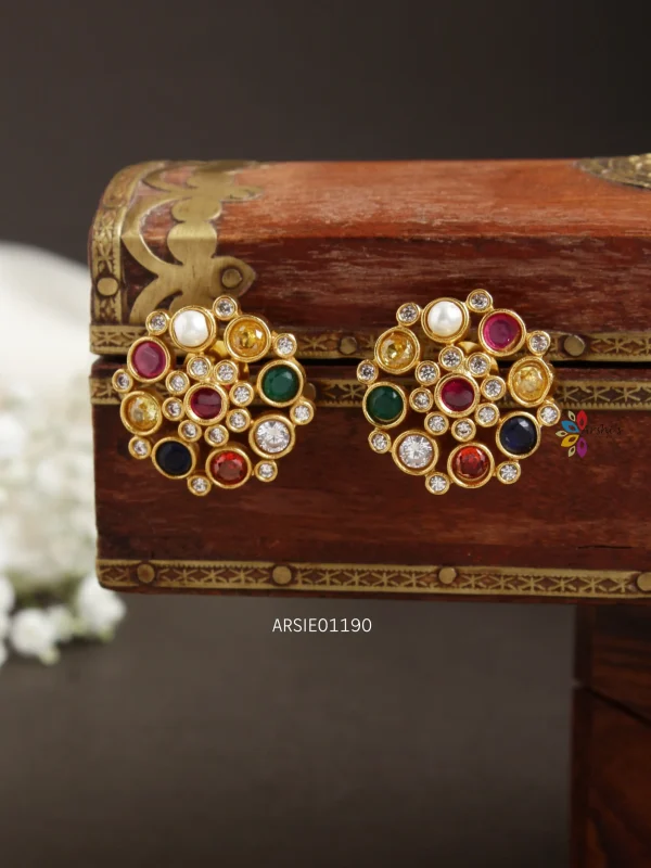 Navarathna Stone Earrings