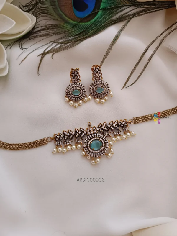 Simple Pale Blue Victorian Choker
