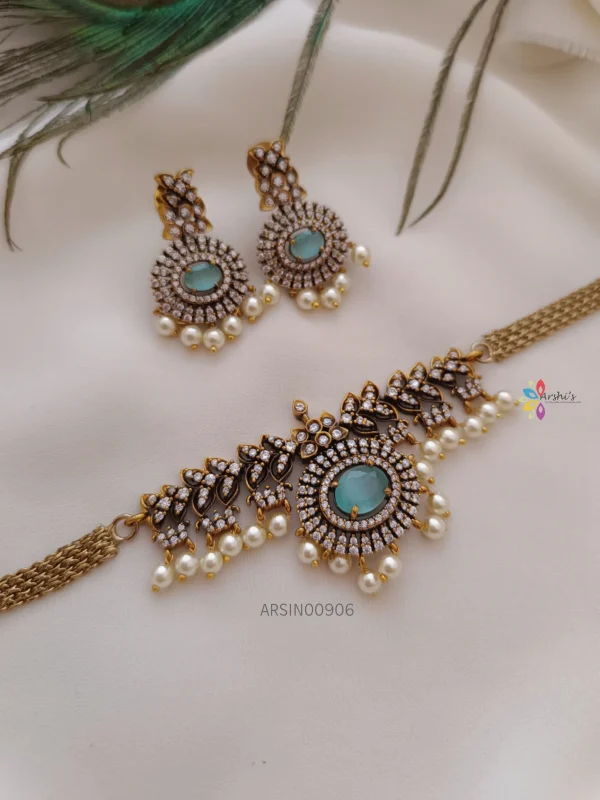 Simple Pale Blue Victorian Choker