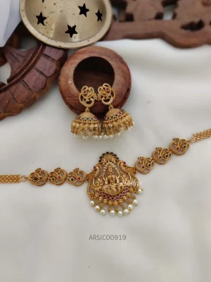 Traditional Lakshmi and Peacock Choker