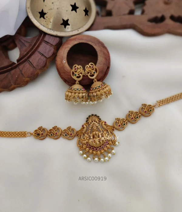 Traditional Lakshmi and Peacock Choker