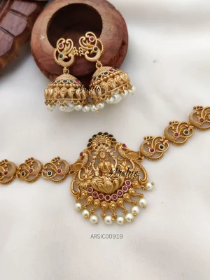 Traditional Lakshmi and Peacock Choker