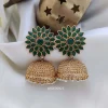 Green Stone Bridal Jhumka