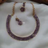 Simple Purple Stone Necklace