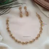 Simple Diamond Alike White AD Stone Necklace