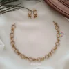 Circle Design AD Stone Necklace