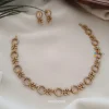 Circle Design AD Stone Necklace