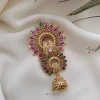 Red and Green Stone Jhumka Hangging Jadabilla