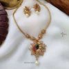 Peacock Pendant AD Stone Necklace