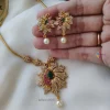Peacock Pendant AD Stone Necklace