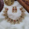 Navarathna Stone Pearl Drop Necklace