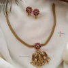 Peacock with Lakshmu Pendant Necklace