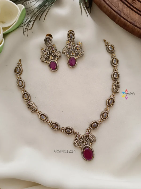 Elephant Design Victorian Necklace