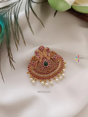 Stunning Peacock Design Hair Brooch