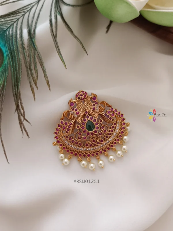 Stunning Peacock Design Hair Brooch