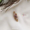 Flower Design with Kemp Stone Saree Pin