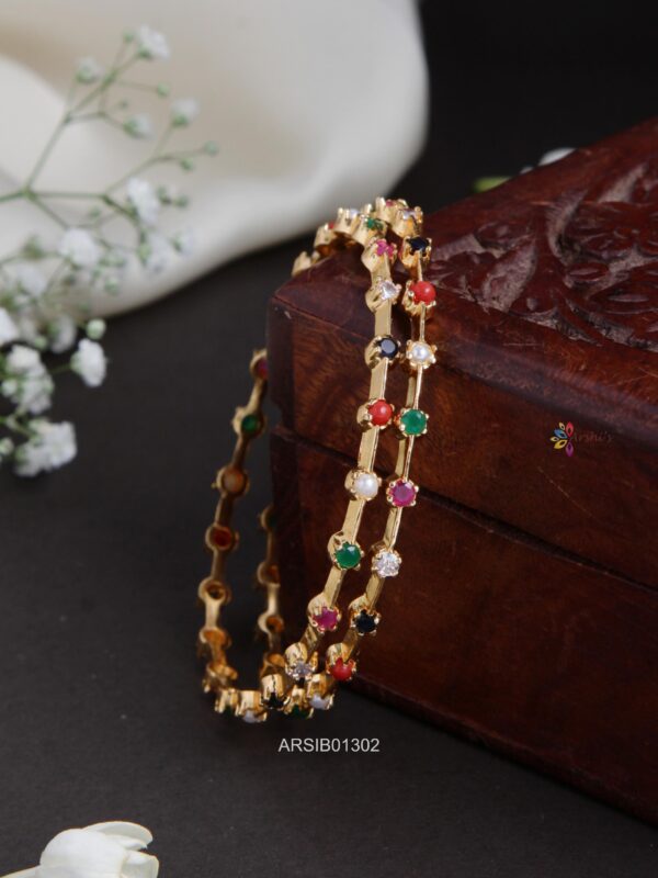 Simple Navarathna Stone Bangles