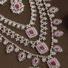 Diamond Alike Pink Stone Three Layer Haram