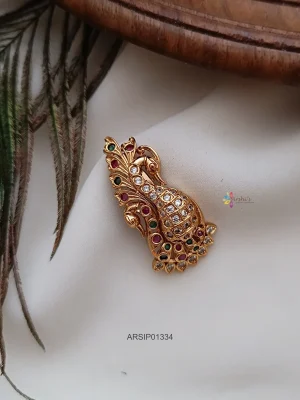 Traditional Peacock Design Saree Pin