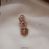 Kemp Red Stone Saree Pin