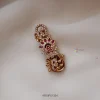 Kemp Red Stone Saree Pin
