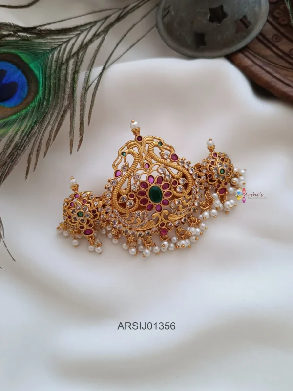 Kemp Stone Peacock Design Hair Clip