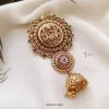 Lakshmi and Flower Design Kemp Stone Hair Brooch