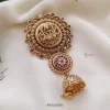 Lakshmi and Flower Design Kemp Stone Hair Brooch