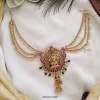 Antique Temple Hair Brooch with Pearl Chain