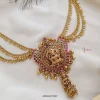 Antique Temple Hair Brooch with Gold Bead Chain