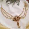 Lakshmi Design Three Layer Hair Brooch with Pearl Chain