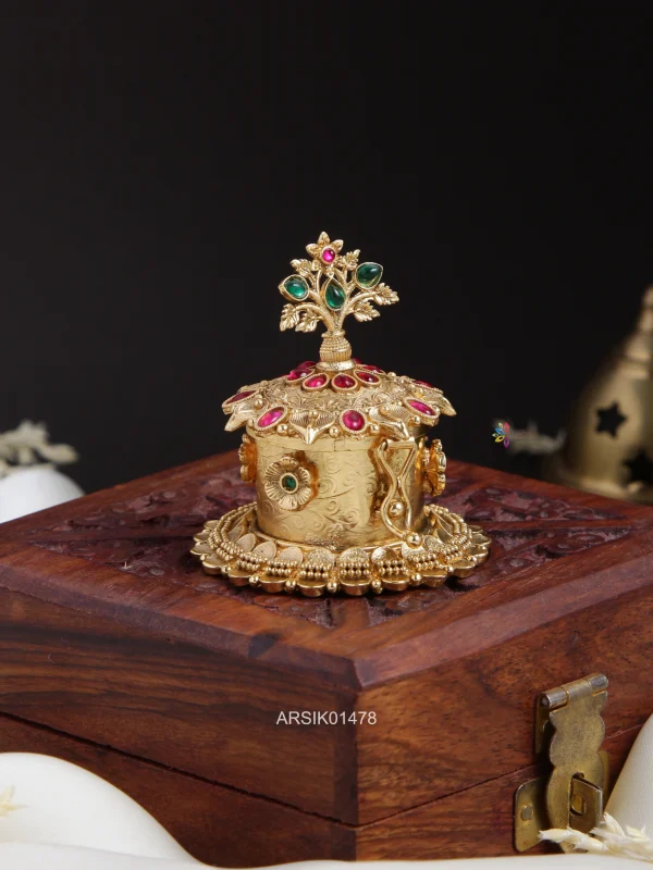 Flower Pot Design Kumkum Box