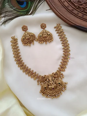 Temple Lakshmi Design Necklace