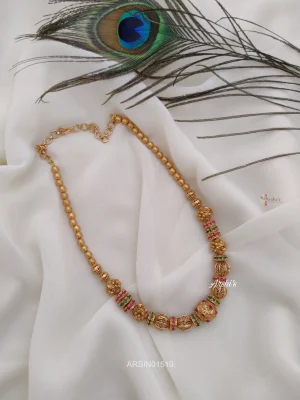 Antique Gold Ball Necklace