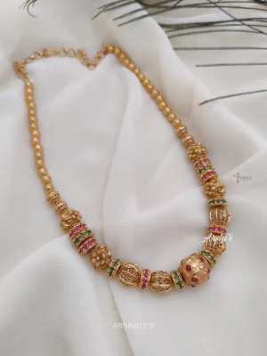 Antique Gold Ball Necklace