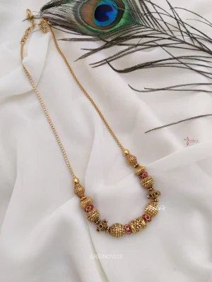 Antique Gold Ball Design Necklace
